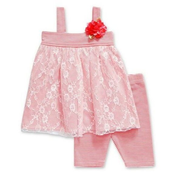 Sweet Heart Rose Other - 3/$33 NWT 2-pc Sweet Heart Rose Tunic and Capri Leggings 24M